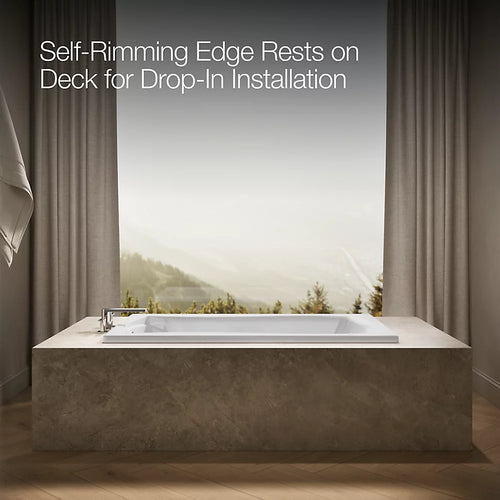 Kohler Mariposa Heated Whirlpool Bath 60 x 36-Inch Drop-In Bathtub