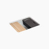 Kohler 25" undermount single-bowl workstation kitchen sink