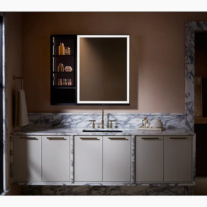 Kohler 12" x 32" framed medicine cabinet, left-hinged