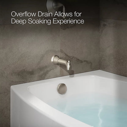 Kohler Expanse Alcove bath, left drain