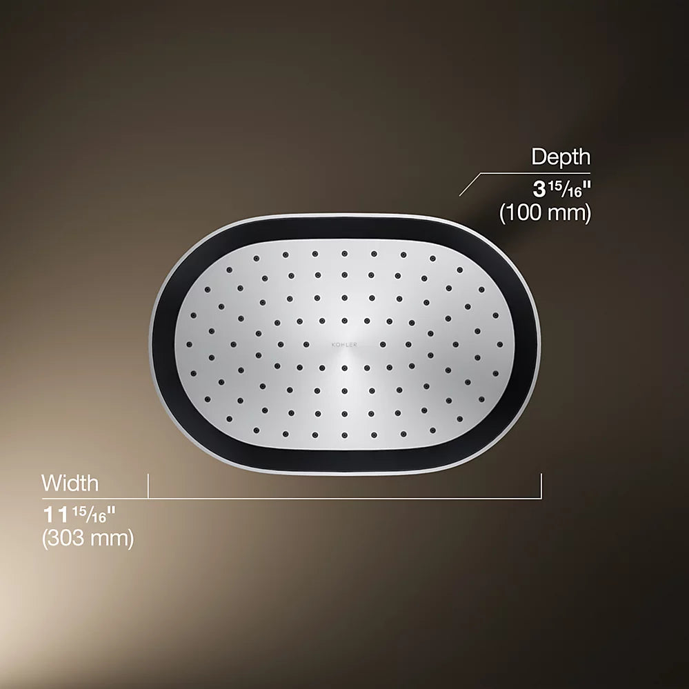 Kohler Oblong 12" single-function rainhead, 1.75 gpm