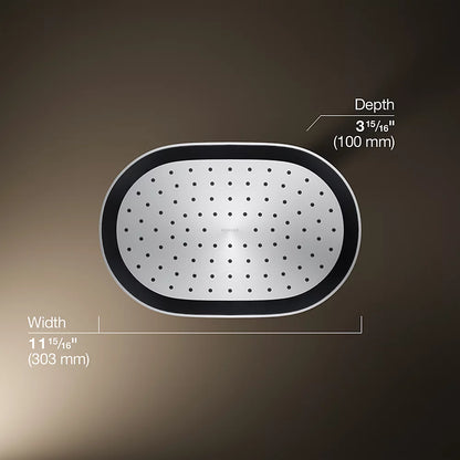 Kohler Oblong 12" single-function rainhead, 1.75 gpm