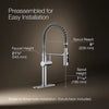 Kohler Semi-professional kitchen sink faucet with three-function sprayhead