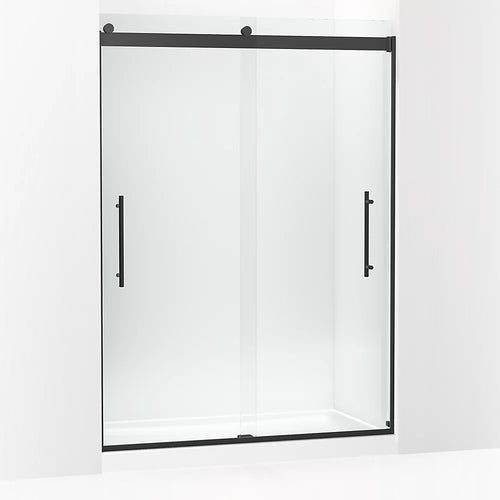 Kohler Frameless sliding shower door, 81-5/8" H x 56-5/8 - 59-5/8" W, with 3/8"-thick Crystal Clear glass