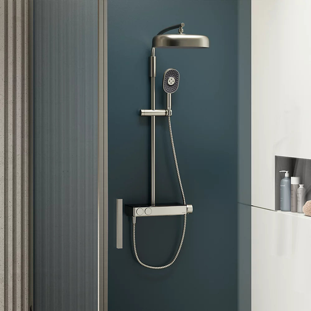 Kohler Two-way exposed thermostatic valve with shower column for rainhead and handshower
