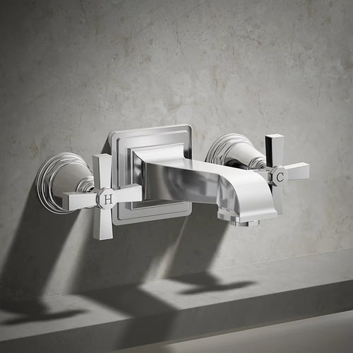 Kohler Deck-mount bath faucet handle trim with Cross design