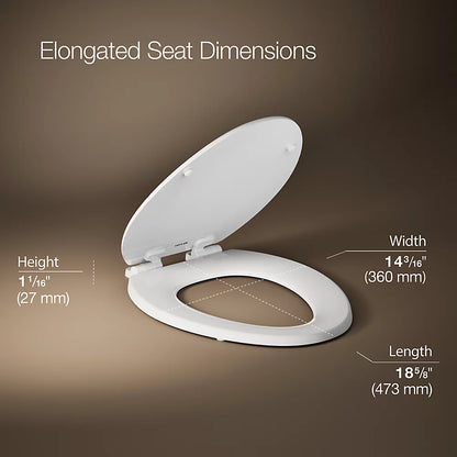 Kohler Ridgewood® Quiet-Close™ elongated toilet seat