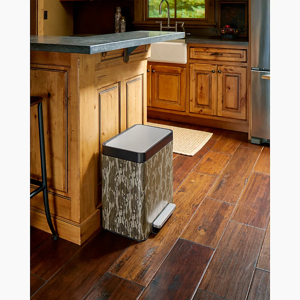 Kohler 8-gallon stainless steel step trash can