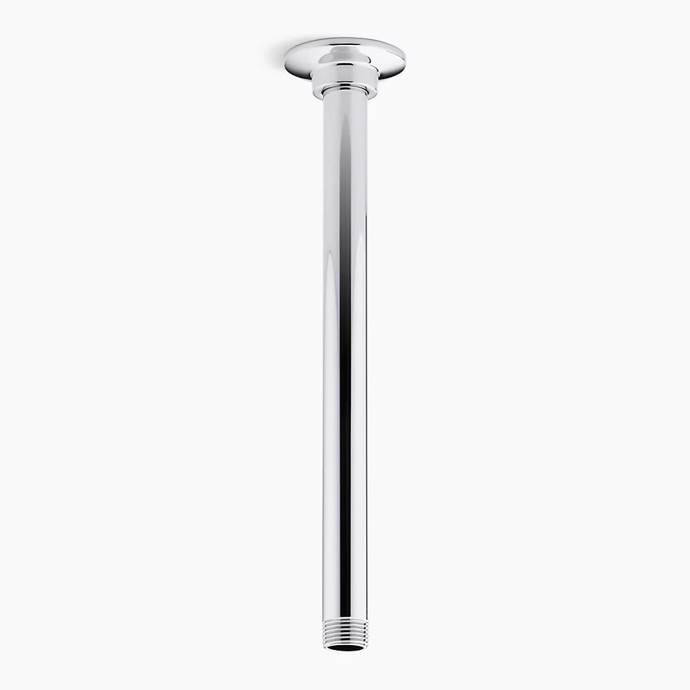 Kohler 12" ceiling-mount single-function rainhead arm and flange