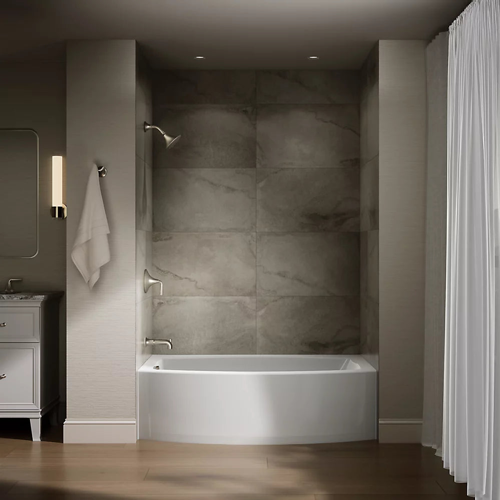 Kohler Expanse Alcove bath, left drain