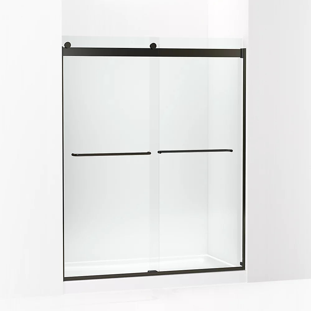 Kohler 74" H sliding shower door with 1/4"-thick glass