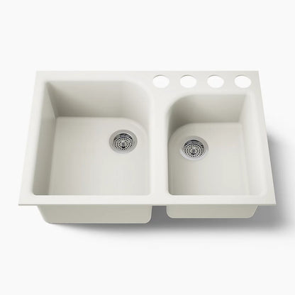 Kohler Executive Chef™ 33" undermount double-bowl kitchen sink