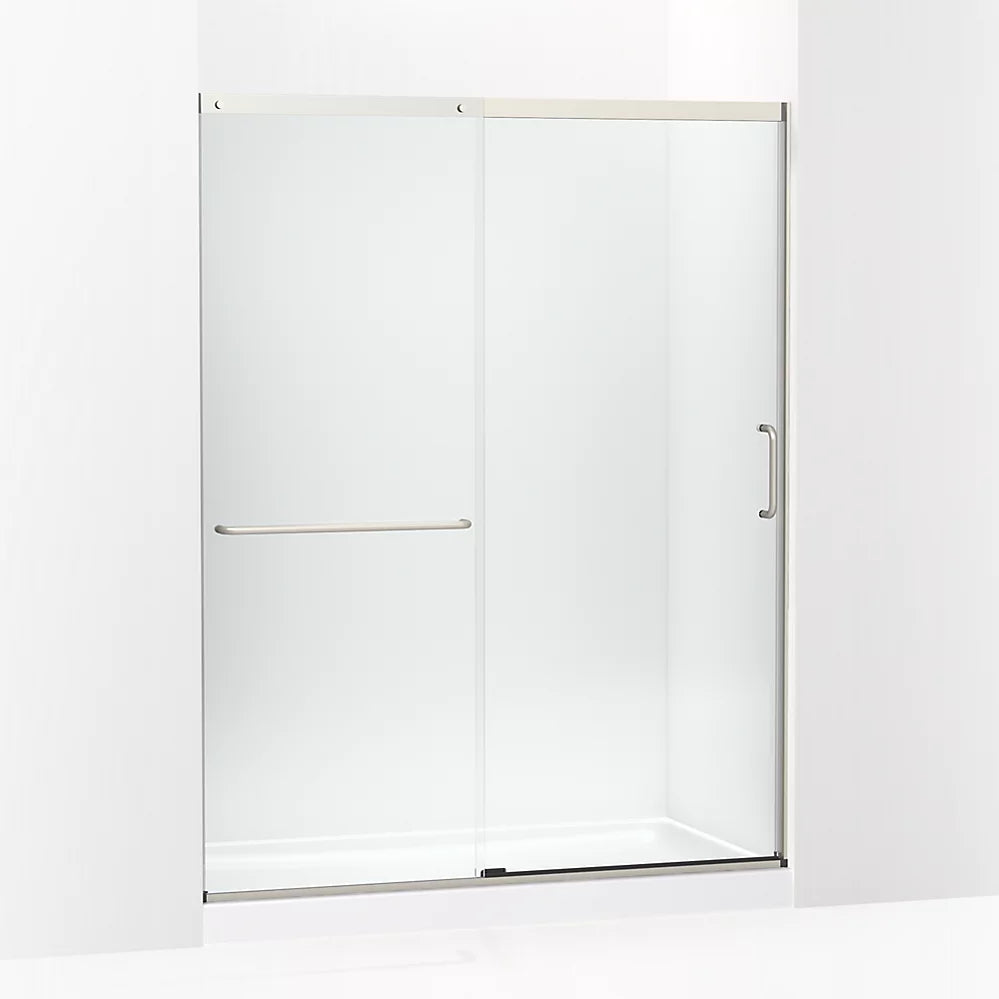 Kohler Tall 75-1/2" H sliding shower door with 5/16"-thick glass