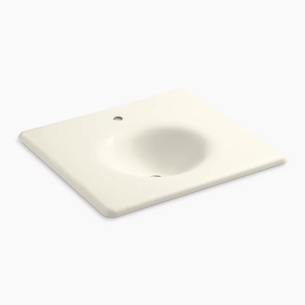 Kohler 25" Enameled cast iron vanity top with integrated round sink