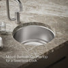 Kohler Undertone® Lyric® 18-1/2" top-/undermount single-bowl bar sink