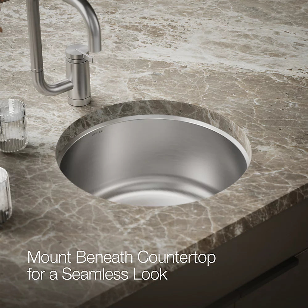 Kohler Undertone® Lyric® 18-1/2" top-/undermount single-bowl bar sink