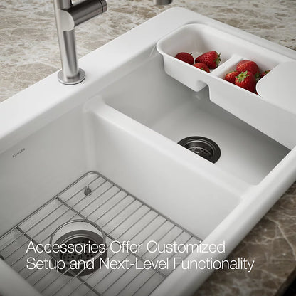 Kohler Riverby® 33" top-mount double-bowl workstation kitchen sink