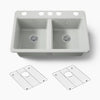 Kohler Riverby® 33" undermount double-bowl kitchen sink