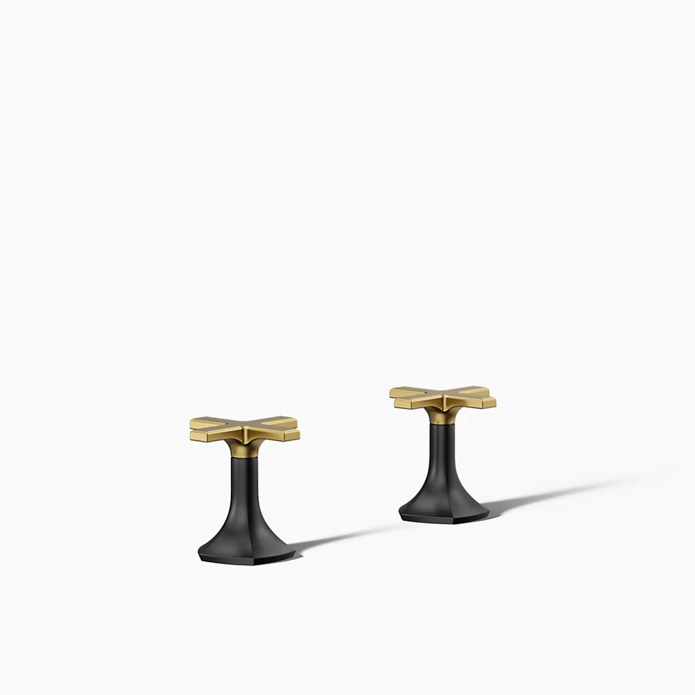 Kohler Deck-mount bath faucet handles with Cross design