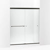 Kohler Sliding shower door, 70" H x 56-5/8 - 59-5/8" W, with 5/16" thick Crystal Clear glass