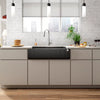 Kohler 34" undermount single-bowl farmhouse kitchen sink with fluted design