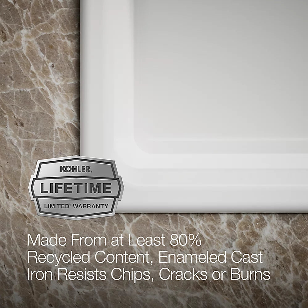 Kohler Riverby® 33" top-mount single-bowl kitchen sink