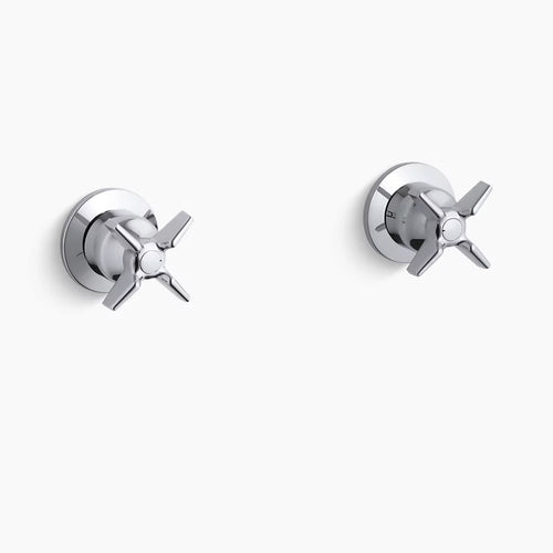 Kohler Wall-mount valve trim with cross handles, requires valve