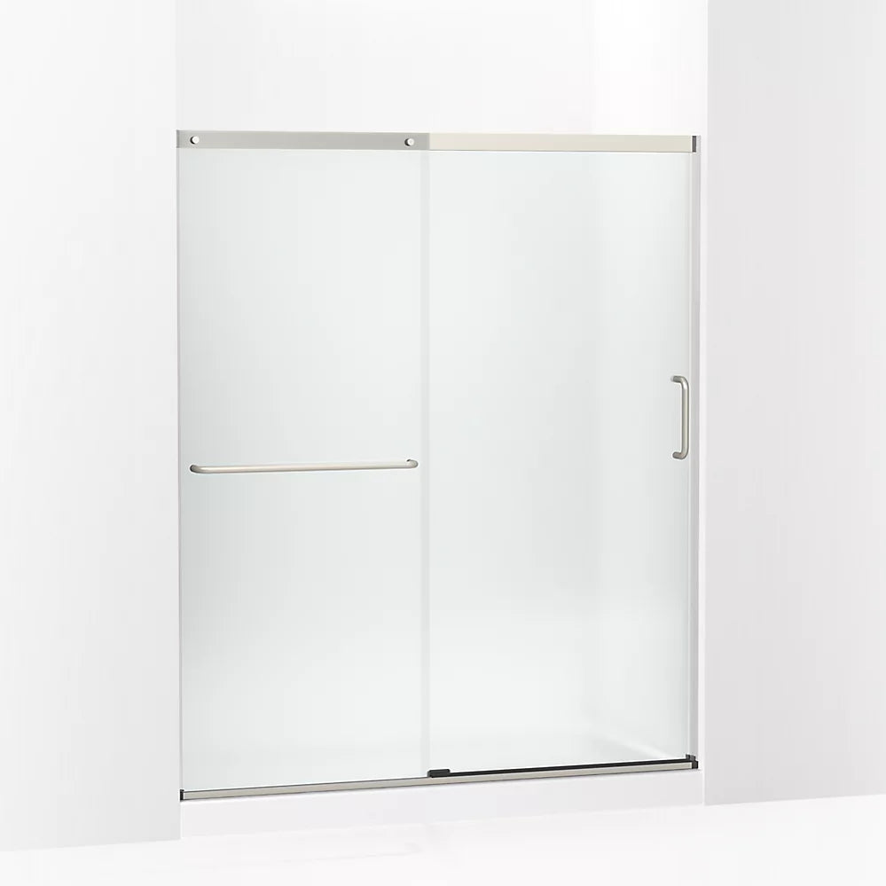 Kohler Sliding shower door, 70-1/2" H x 56-1/4 - 59-5/8" W, with 1/4" thick Frosted glass