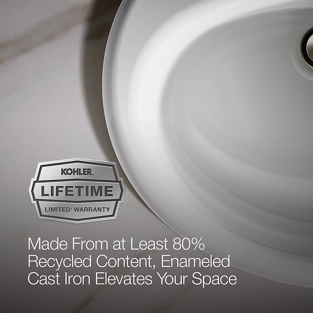 Kohler 19-1/4" oval drop-in bathroom sink