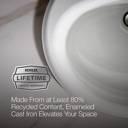 Kohler 19-1/4" oval drop-in bathroom sink