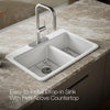 Kohler Riverby® 33" top-mount double-bowl kitchen sink