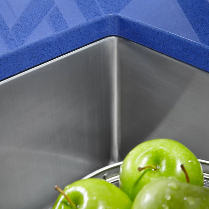Kohler 32" undermount double-bowl kitchen sink with accessories