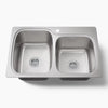 Kohler Verse™  33" top-/undermount double-bowl kitchen sink