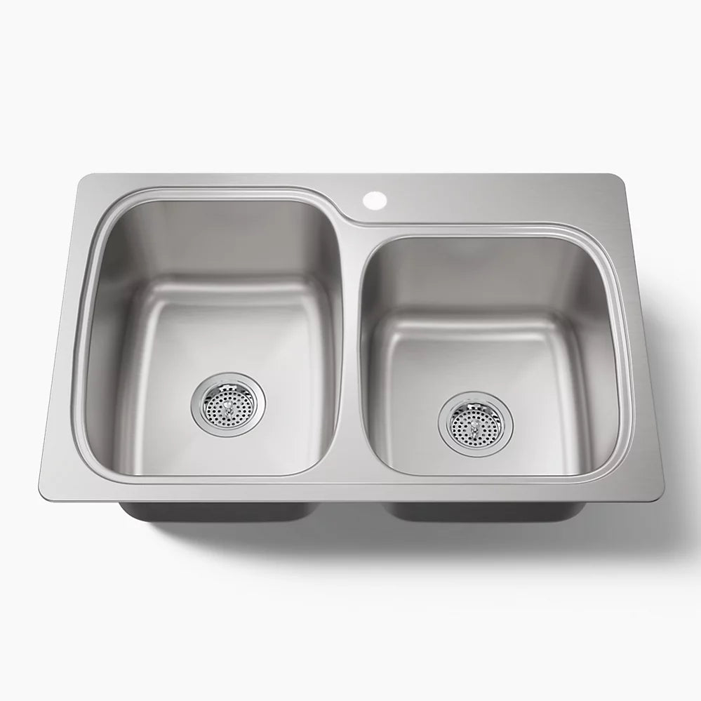 Kohler Verse™  33" top-/undermount double-bowl kitchen sink