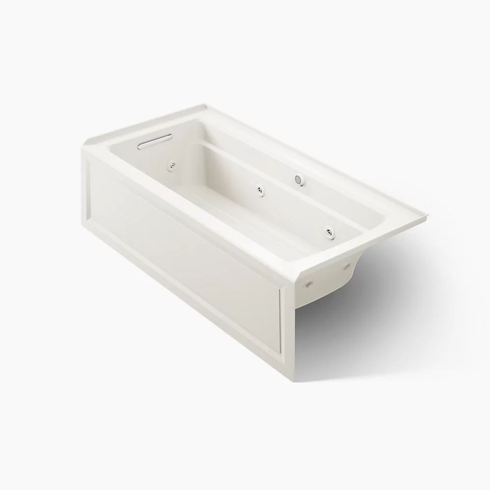 Kohler Archer 66" x 32" alcove Heated BubbleMassage air bath and whirlpool, left drain