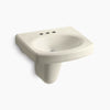 Pinoir® 22" oval wall-mount bathroom sink with glazed underside