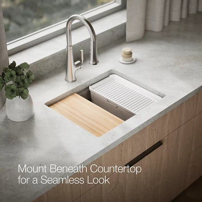 Kohler Strive® 23" undermount single-bowl workstation kitchen sink