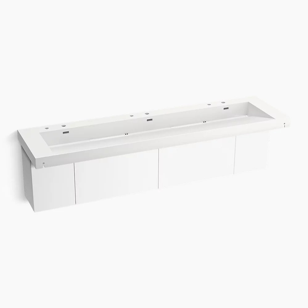 Kohler 90" wall-mount trough lavatory system