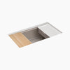Kohler 32-1/2" undermount single-bowl workstation kitchen sink