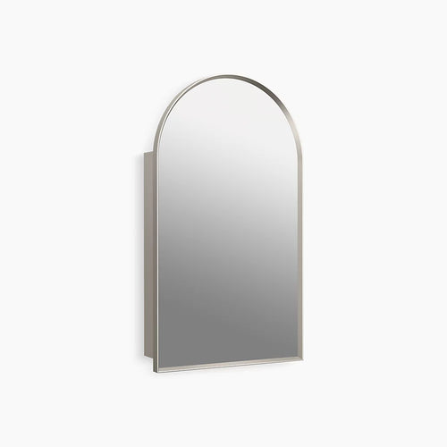 Kohler 20" x 34" arched framed medicine cabinet, left-hinged