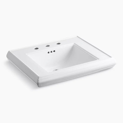 Kohler Pedestal/console table bathroom sink basin with 8" widespread faucet holes