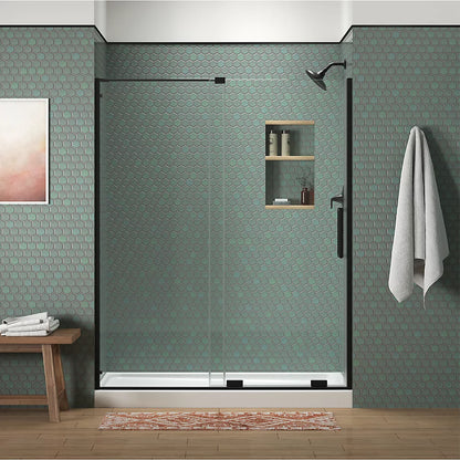 Kohler Sliding shower door, 71-3/4" H x 55-3/4 - 59-3/4" W, with 5/16" thick Crystal Clear glass