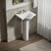 Kohler 21" rectangular pedestal bathroom sink