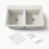 Kohler Riverby® 33" top-mount double-bowl workstation kitchen sink