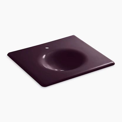 Kohler 25" Enameled cast iron vanity top with integrated round sink