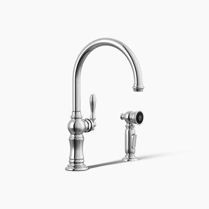 Kohler Artifacts® Single-handle kitchen sink faucet with two-function sprayhead
