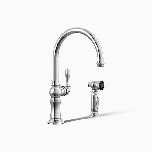 Kohler Artifacts® Single-handle kitchen sink faucet with two-function sprayhead