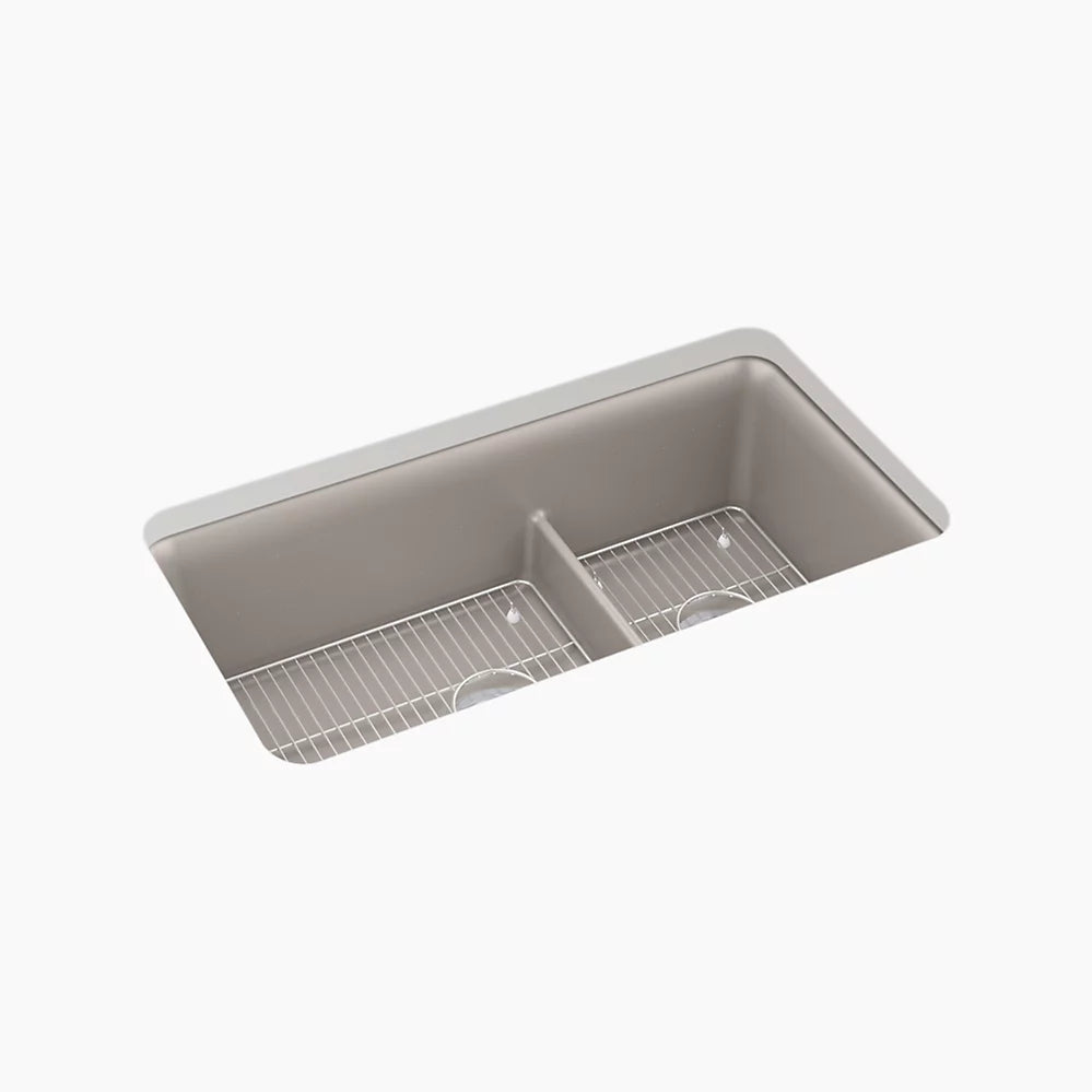 Kohler Smart Divide® 33-1/2" undermount double-bowl kitchen sink