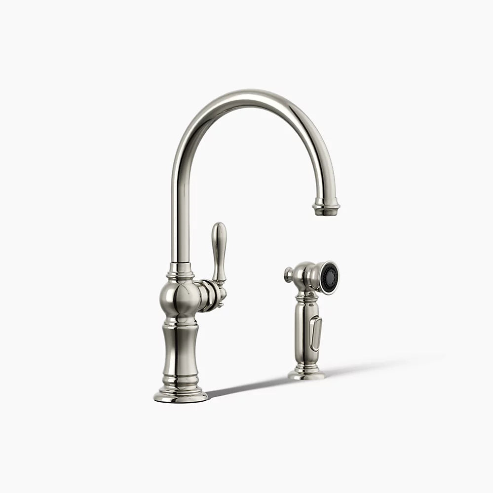 Kohler Artifacts® Single-handle kitchen sink faucet with two-function sprayhead