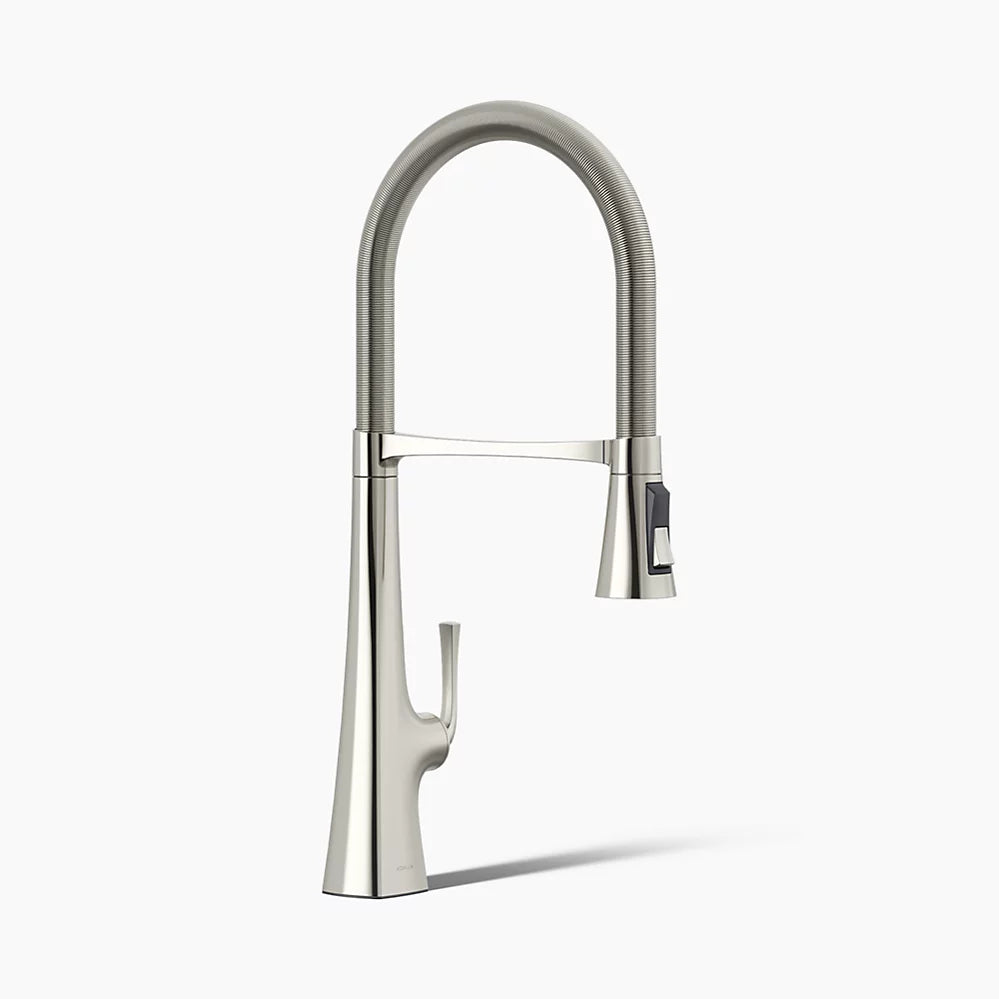 Kohler Graze® Semi-professional kitchen sink faucet with three-function sprayhead